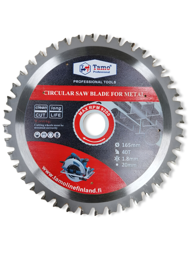 TAMO CIRCULAR SAW BLADE FOR METAL 165/20 MM 40T