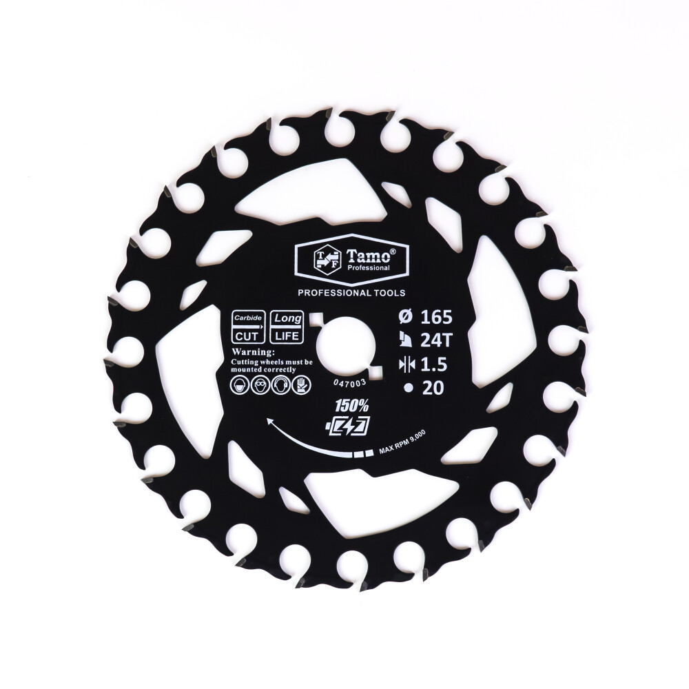 Afbeelding voor TAMO SAW BLADE DEMOLITION LITE CUT 165X24TX20MM