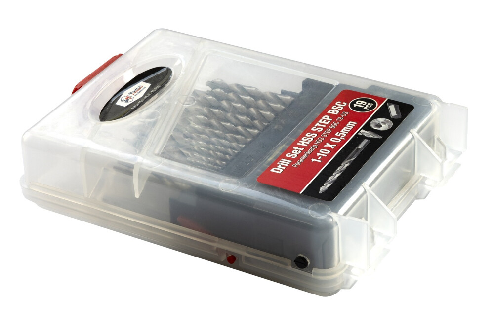 TAMO DRILL BIT SET HSS STEP 19-PC BSC