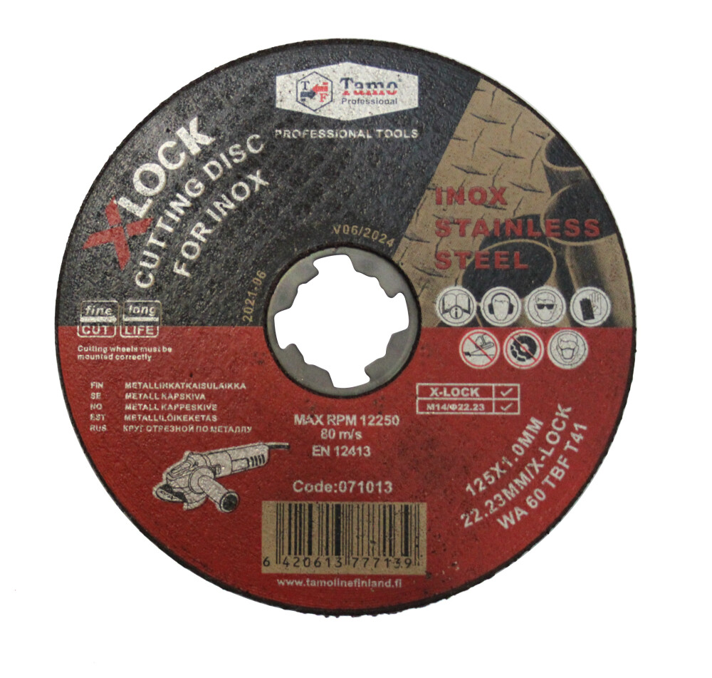 TAMO CUTTING DISC X-LOCK 125/1,0 MM