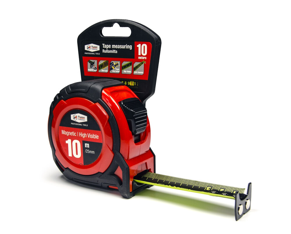 TAMO TAPE MEASURE HI VIS MAGN 10 M