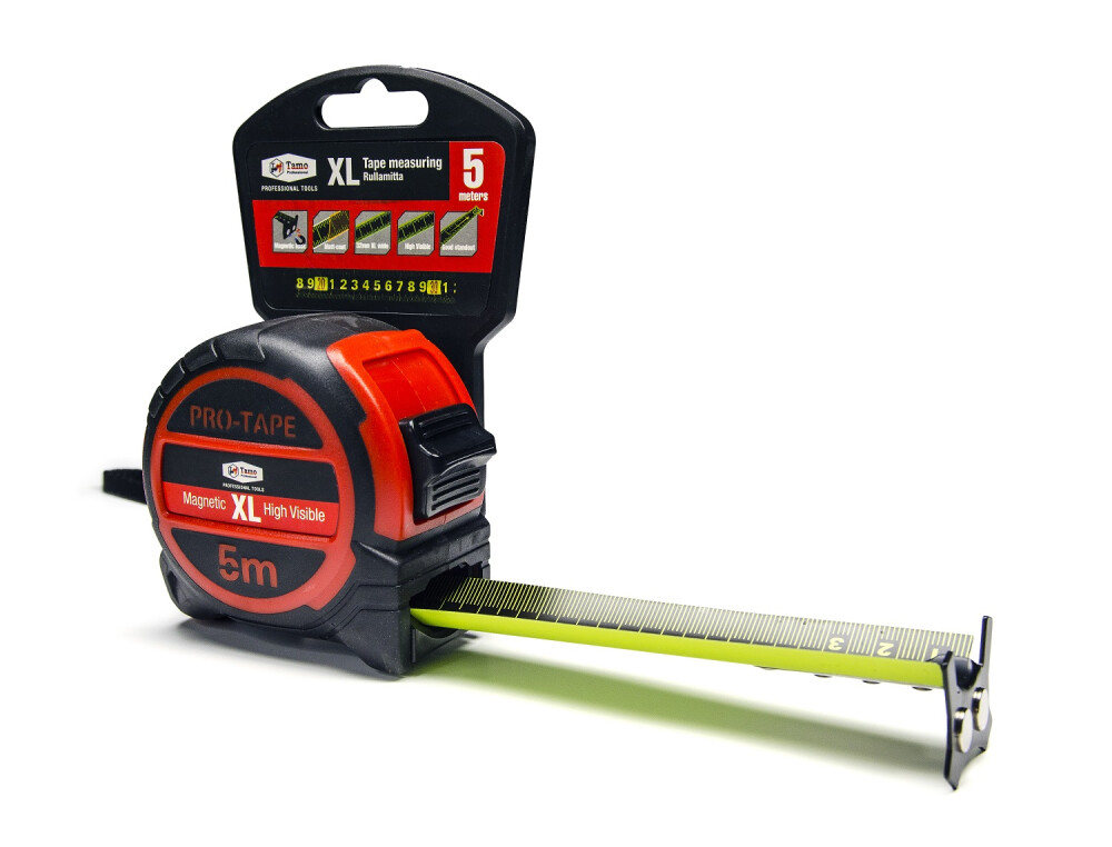 TAMO TAPE MEASURE HI VIS MAGN 5 M XL
