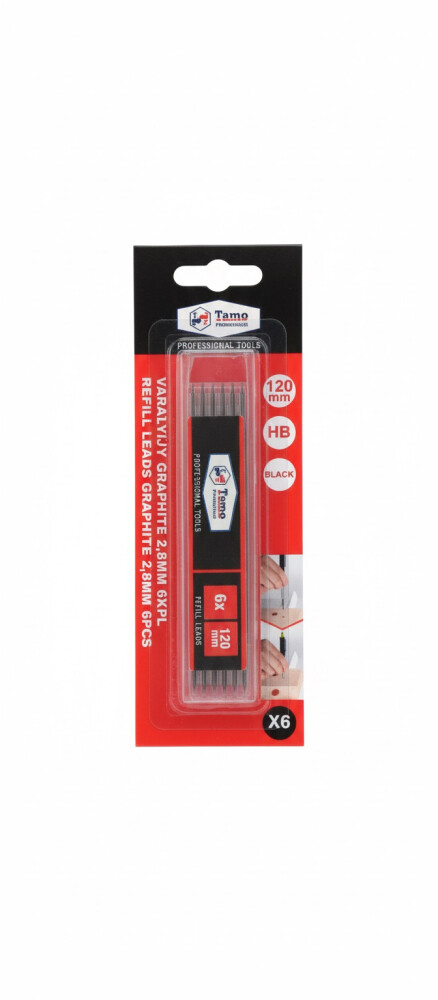 TAMO REFILL LEADS GRAPHITE 2,8X120MM 6KPL
