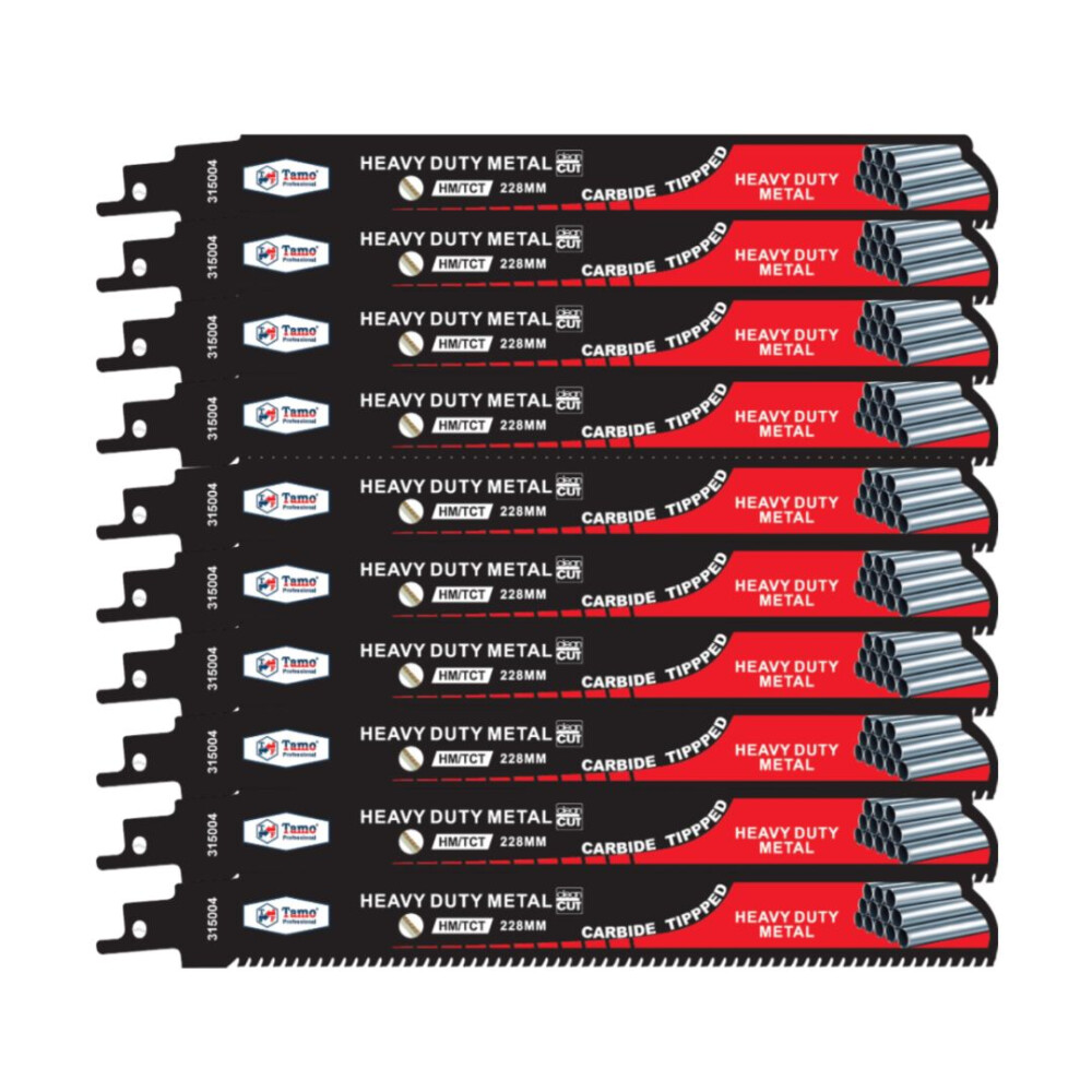 TAMO RECIPROCATING SAW BLADE CARBIDE HEAVY METAL 228MM 10PCS