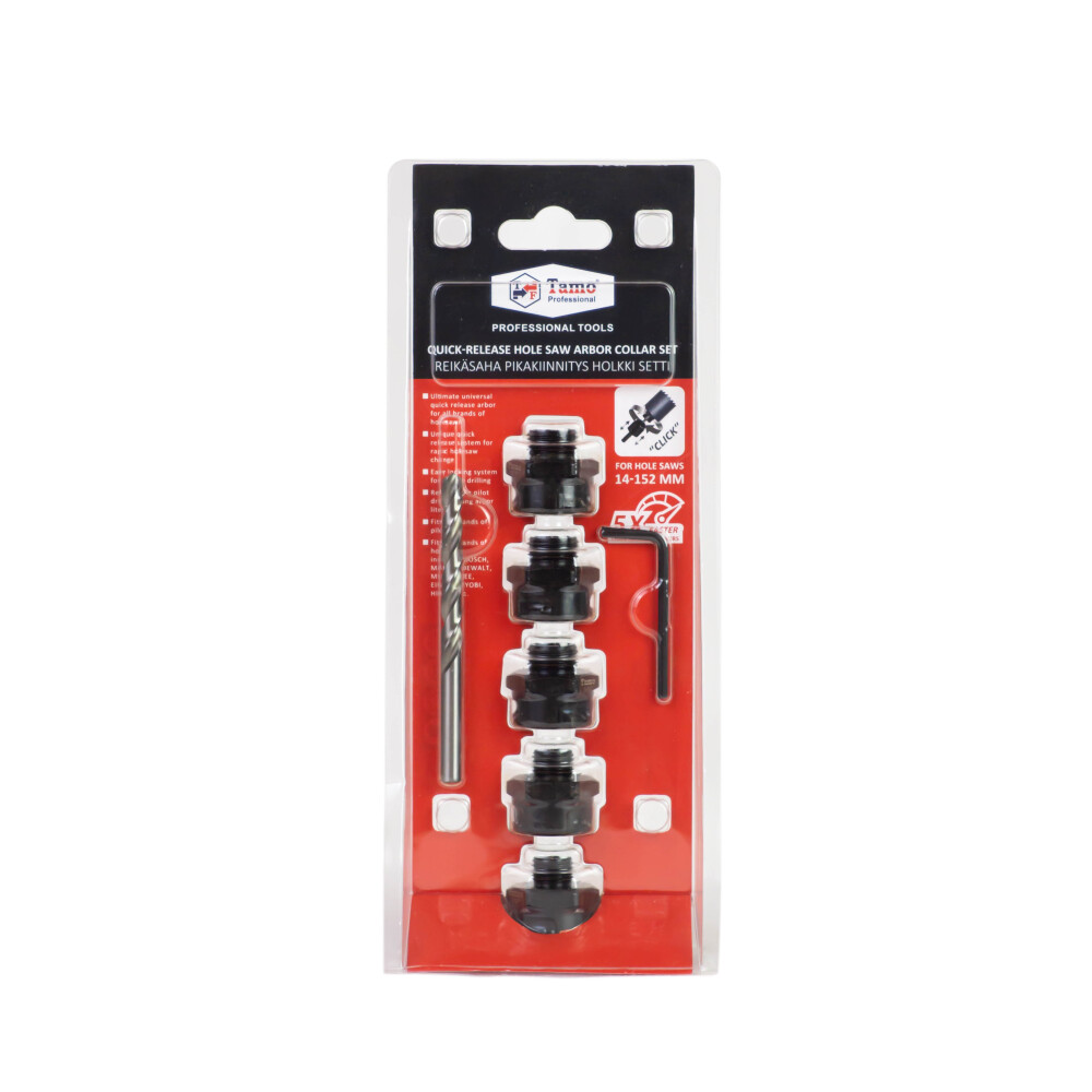 TAMO HOLE SAW QUICK-CHANGE ARBOR SET