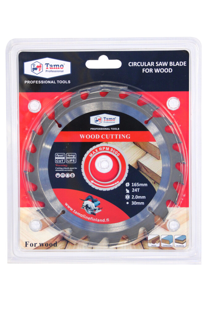 TAMO CIRCULAR SAW BLADE FOR WOOD 165/30 MM 24T