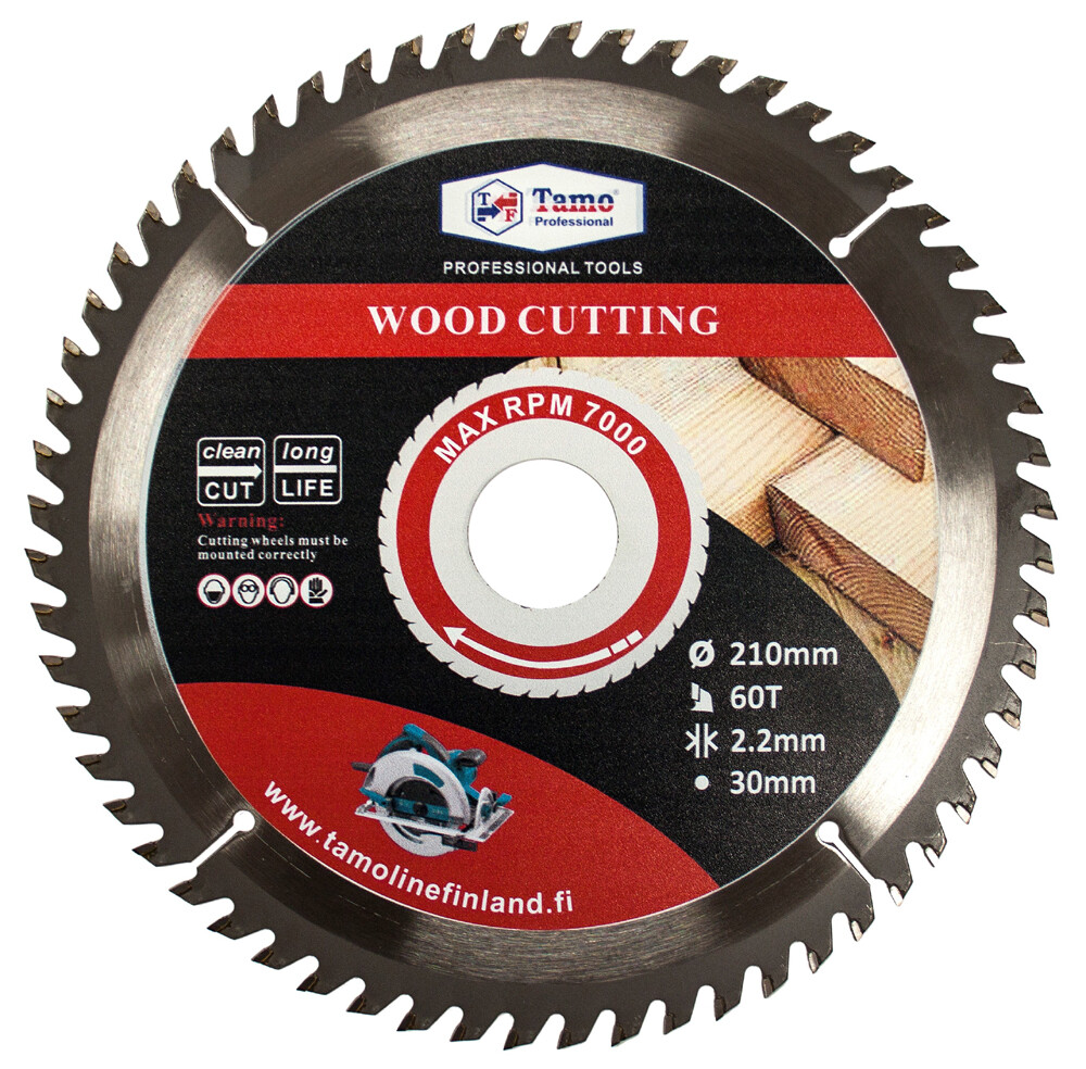 TAMO CIRCULAR SAW BLADE FOR WOOD 210/30 MM 60T