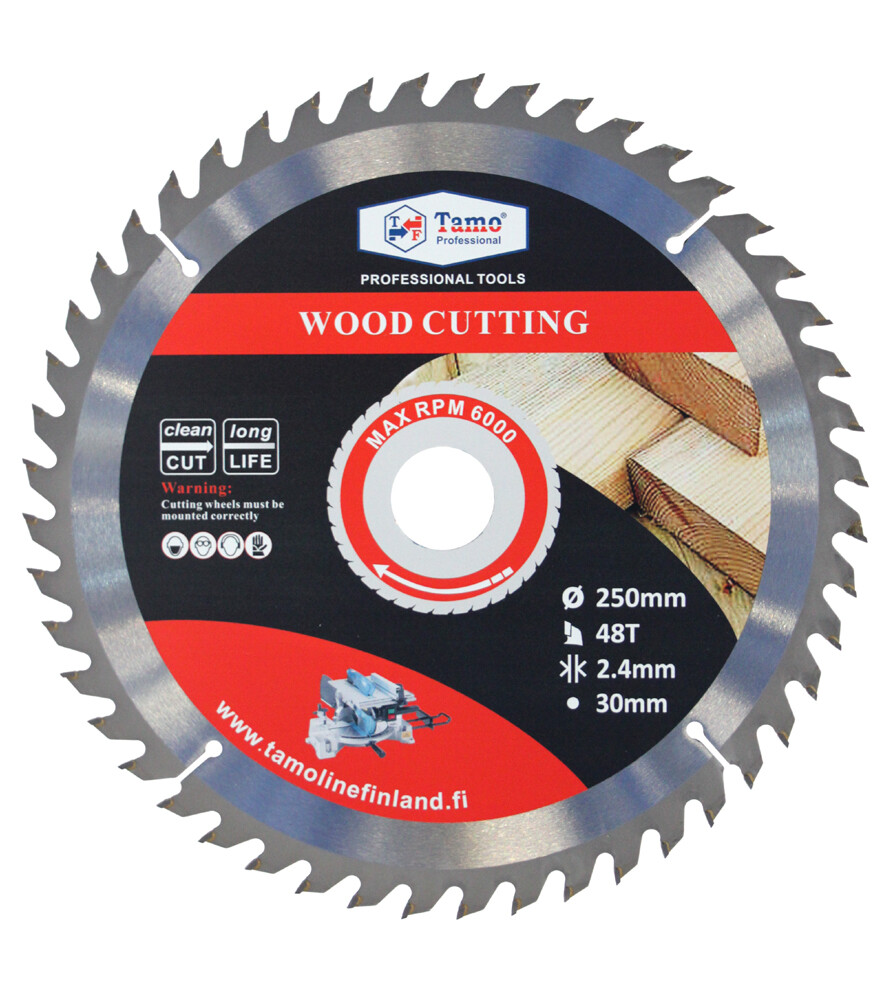 TAMO CIRCULAR SAW BLADE FOR WOOD 250/30 MM 48T