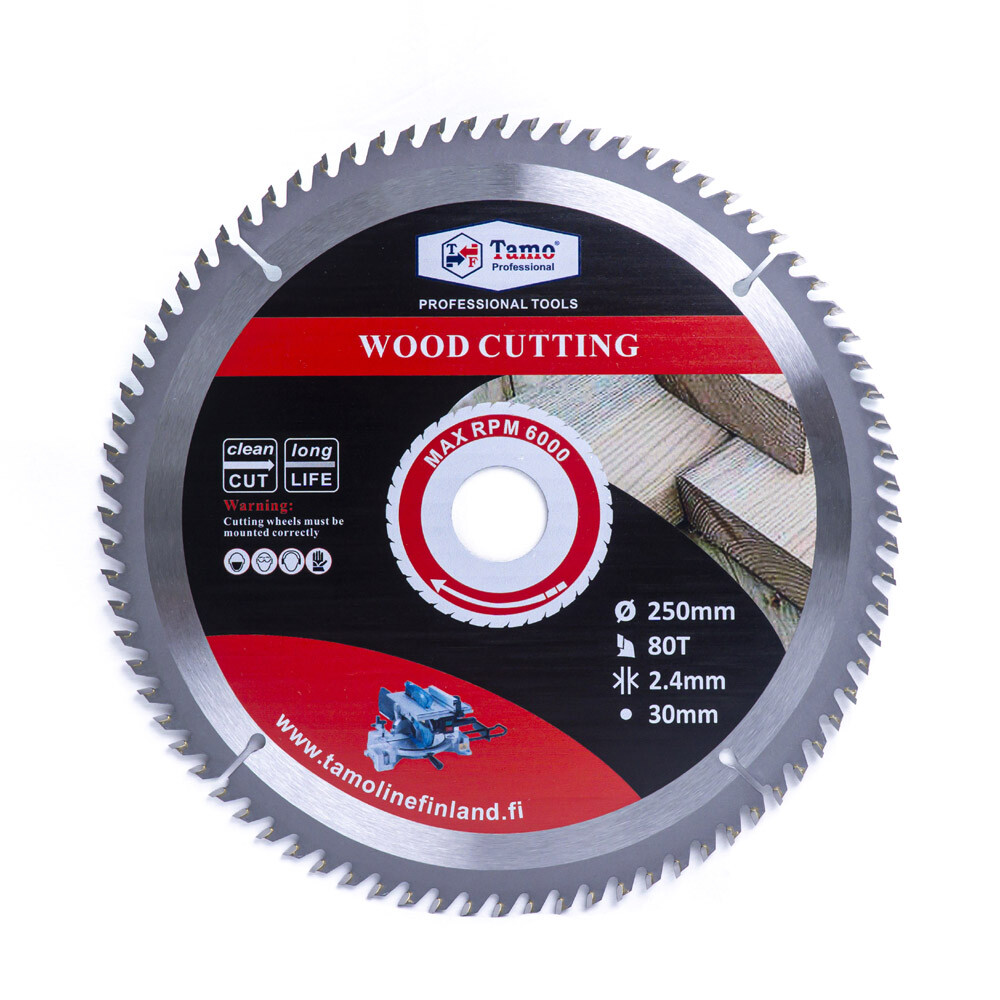 TAMO CIRCULAR SAW BLADE FOR WOOD 250/30 MM 80T