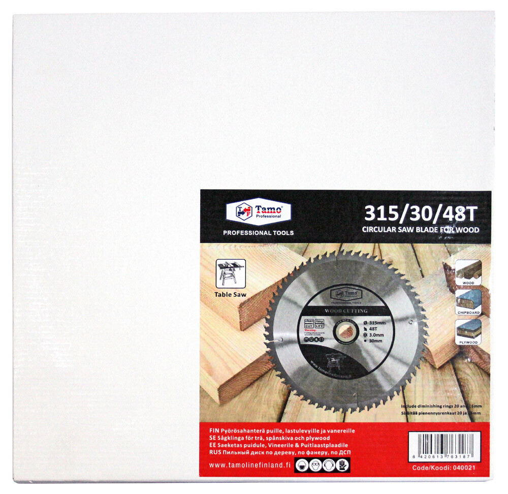 TAMO CIRCULAR SAW BLADE FOR WOOD 315/30 MM 48T