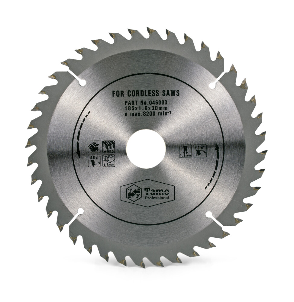 TAMO BATTERY CIRCULAR SAW BLADE FOR WOOD 185/1,6/30 MM 40T