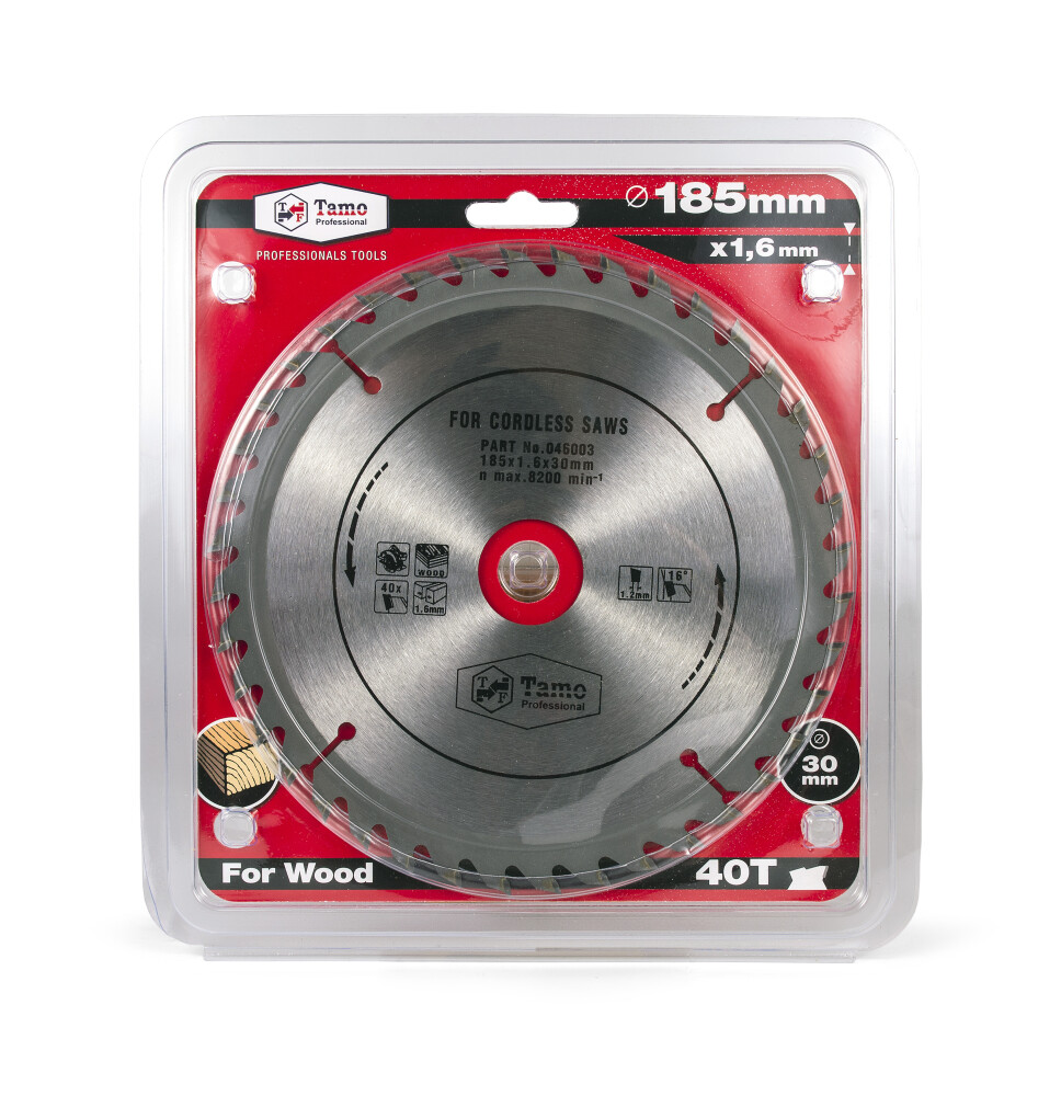 TAMO BATTERY CIRCULAR SAW BLADE FOR WOOD 185/1,6/30 MM 40T