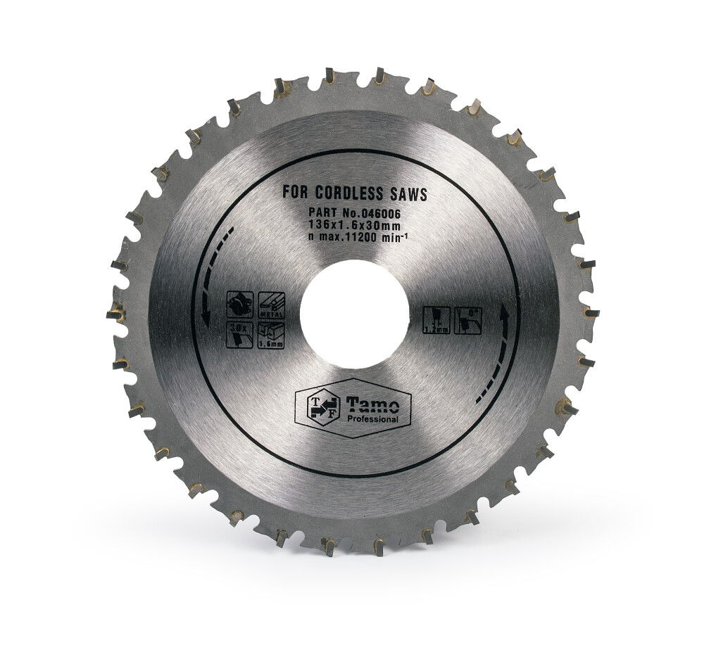 Afbeelding voor TAMO BATTERY CIRCULAR SAW BLADE FOR METAL