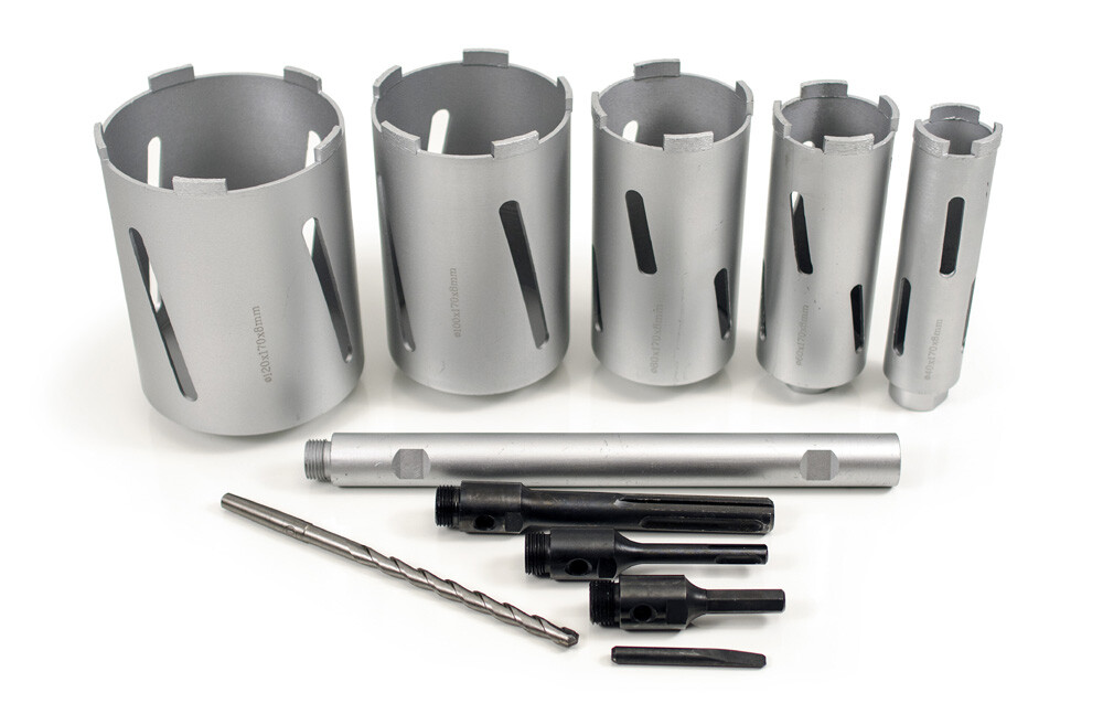 CORE BIT SET 40, 60, 80, 100,120 MM CORE BIT SET 40, 60, 80, 100,120 MM