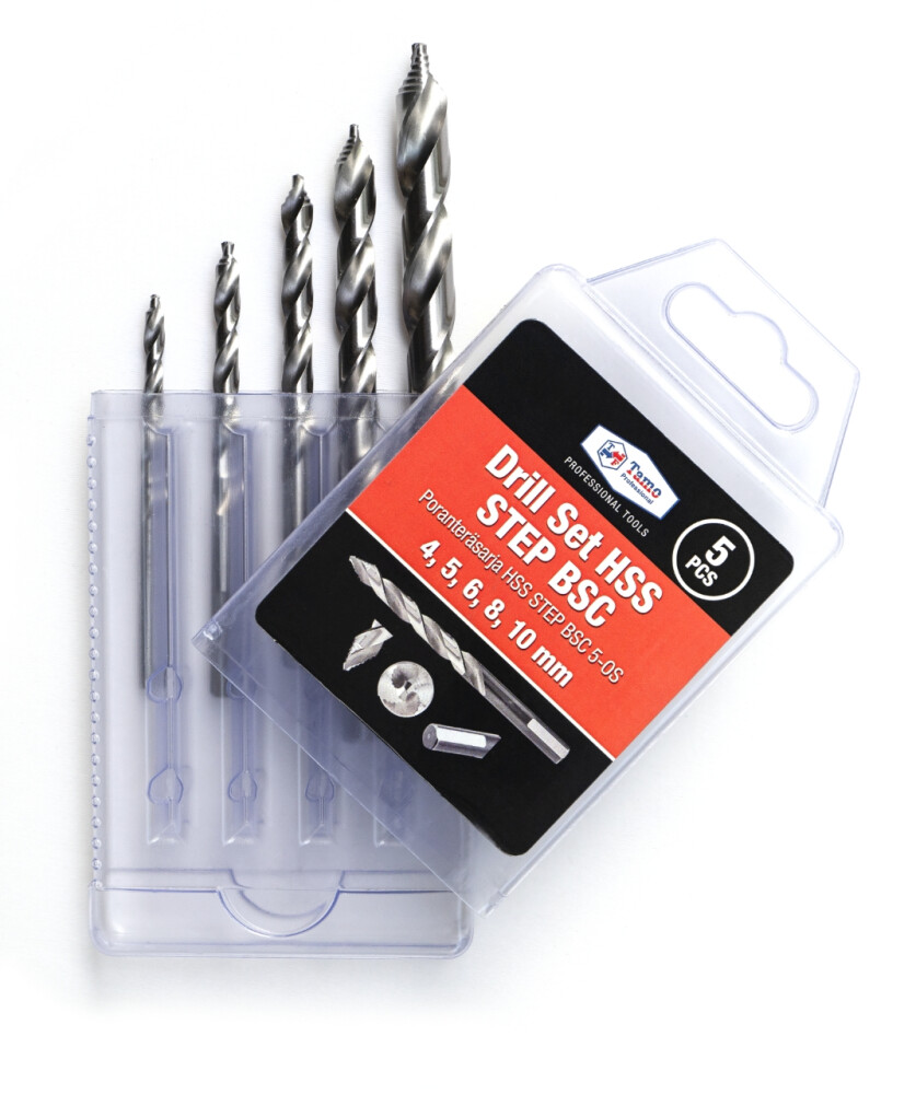 TAMO DRILL SET HSS STEP 5-PCS BSC