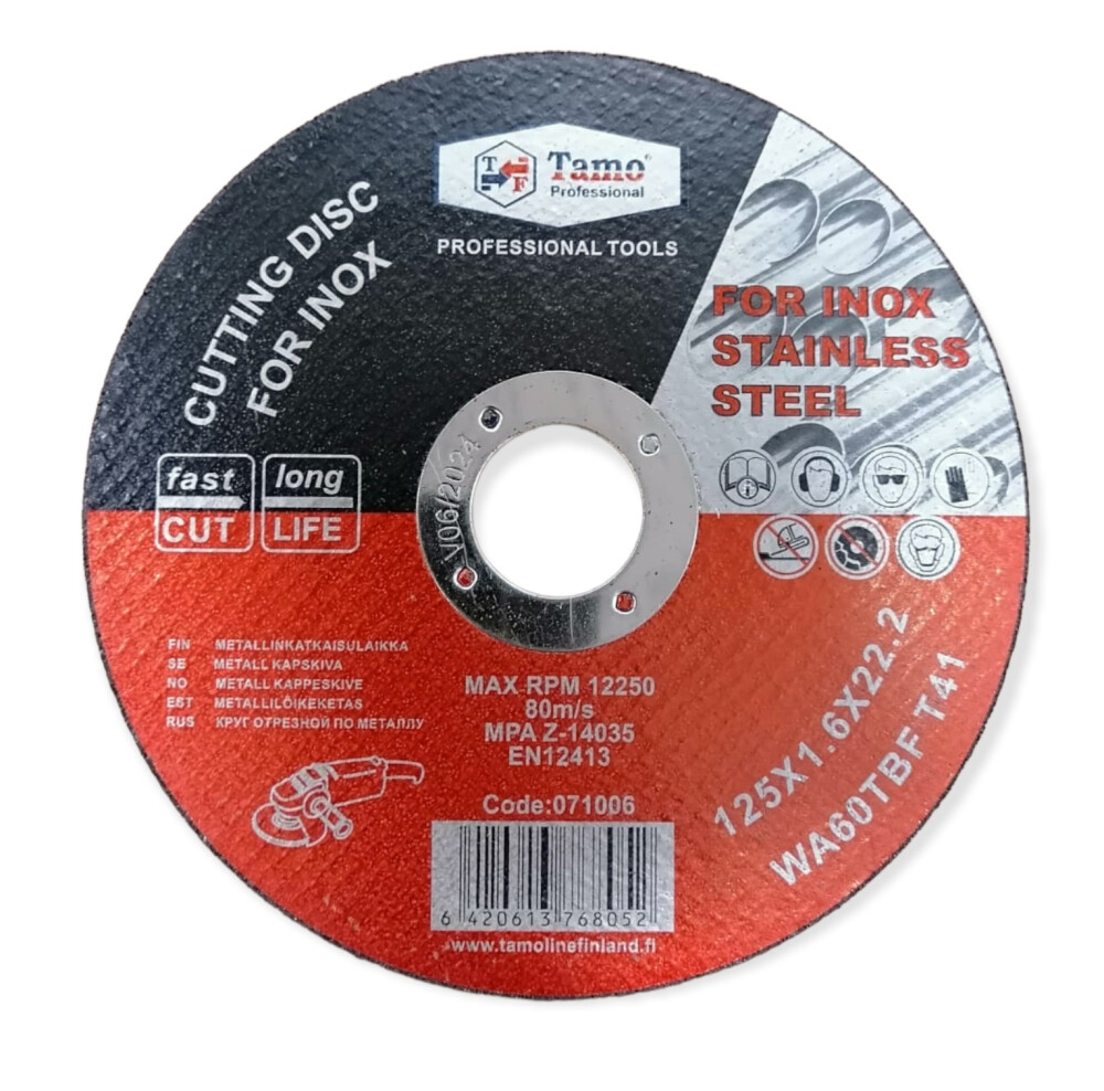 TAMO METAL CUTTING DISC RST 125/0,8 MM TAMO METAL CUTTING DISC RST 125/0,8 MM