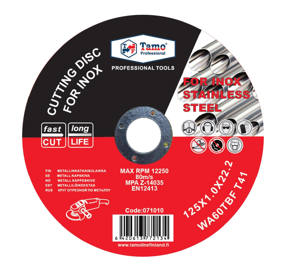 TAMO METAL CUTTING DISC RST 125/1,0 MM TAMO METAL CUTTING DISC RST 125/1,0 MM