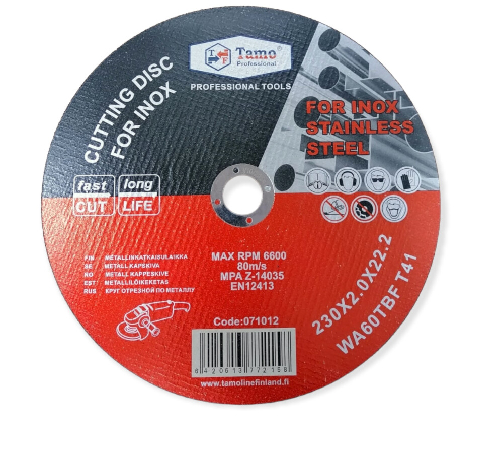 TAMO METAL CUTTING DISC RST 230/2,0 MM TAMO METAL CUTTING DISC RST 230/2,0 MM