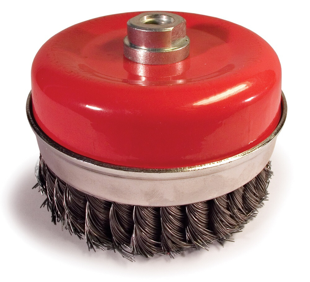 TAMO STEEL TWIST-KNOT WIRE CUP BRUSH 65MM
