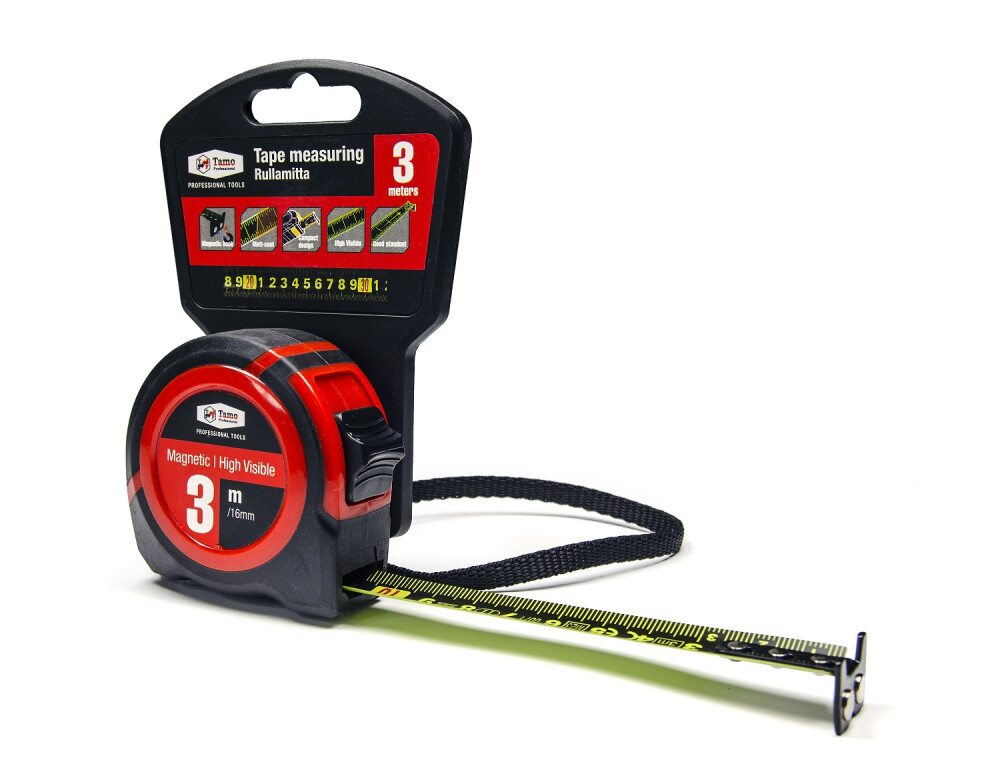 TAMO MEASURING TAPE HI VIS 3 M