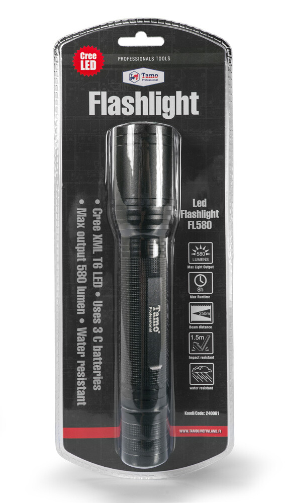 TAMO FLASHLIGHT 580LM 21CM