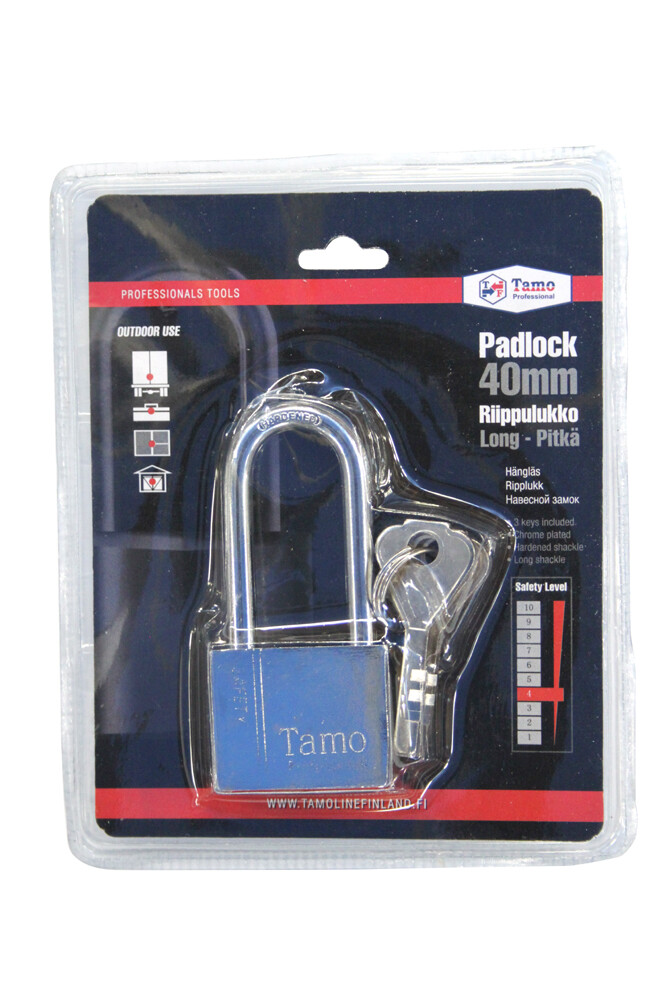 TAMO LOCK 40MM LONG SHACKLE