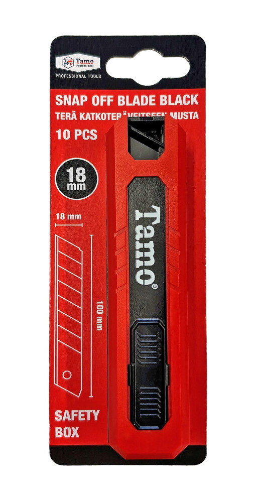 TAMO 18mm black SK2H snap-off blade 10pcs