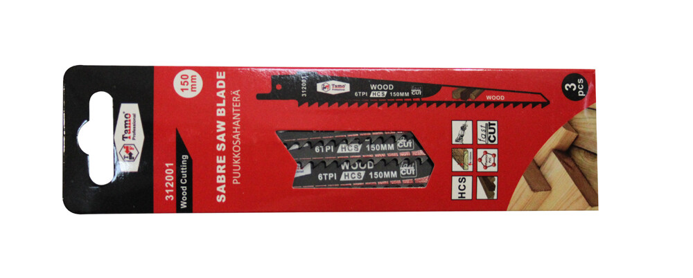 TAMO RECIPROCATING SAW BLADE WOOD HCS HCS 150MM/6T