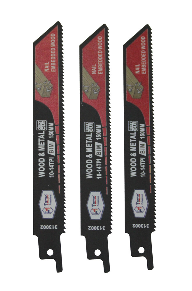 TAMO RECIPROCATING SAW BLADE WOOD AND METAL BIM 150 MM 10-14T