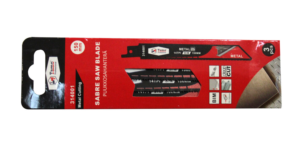 TAMO RECIPROCATING SAW BLADE METAL BIM 150 MM 14T