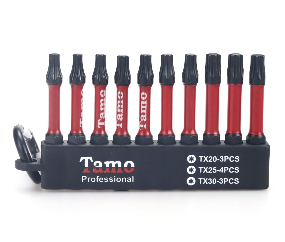 TAMO SCREWDRIVER BIT SET TX20,25,30/50MM 10PCS