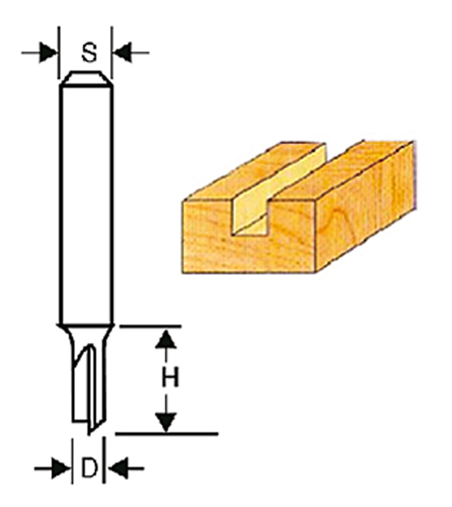 TAMO SINGLE FLUTE STRAIGHT BIT 1902
